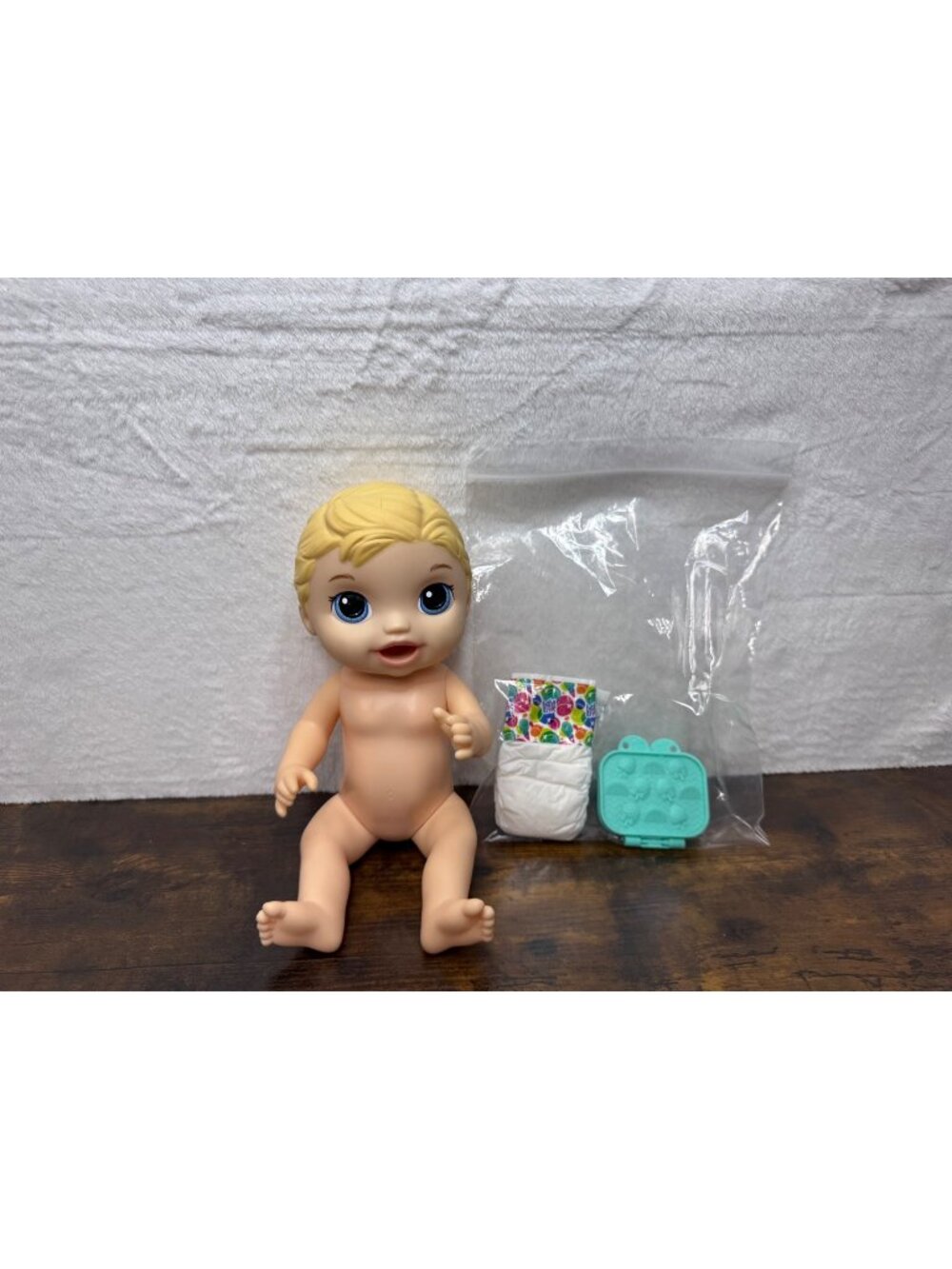 Baby Alive Doll With Accessories - Includes Diaper & Food Mold - Blonde Hair